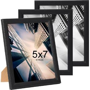 KTKDE 24x36 Poster Frame 3 Pack,Picture Frames Wooden Black 36 by 24 in for Pictures and Art Prints, Exhibition, Caffe Large Frame for Photos, best gift in Saudi Arabia