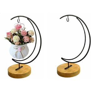 YY YEARCHY Ornament Display Stand Iron Pothook Stand for Hanging Globe Air Plant Terrarium, Witch Ball, Christmas Ornament and Home Wedding Decoration(11*4.63", 2PCS) in Saudi Arabia