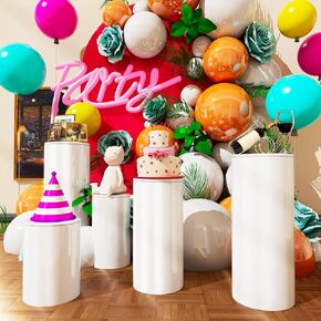 cylinder stands for party for Wedding & Birthday Decor – cylinder pedestal stand,display pedestal stands, Elegant Event Display Stand, Versatile Decorative Pillar (3piece) in Saudi Arabia