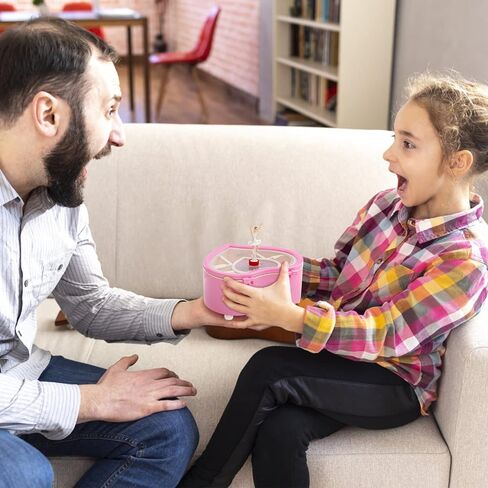 صندوق موسيقى راقصة الباليه من يارلونغ لهدية عيد الأم، تمثال فتاة راقصة دوارة صندوق هدايا على شكل قلب أبيض للمجوهرات، الحلية، عيد الحب، عيد الميلاد in Kuwait