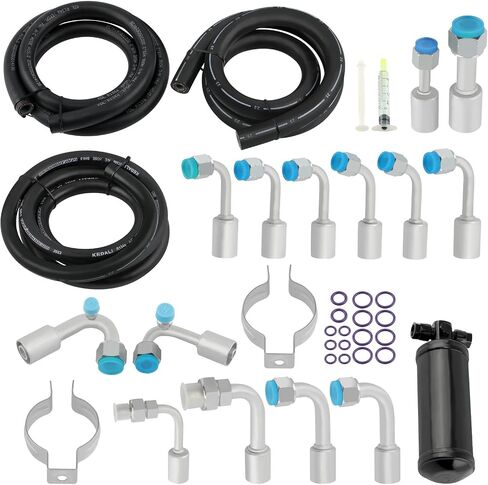 maXpeedingrods Universal 134a Air Conditioning Hose Kit Set with Drier W/R-Ring A/C Hoses Fitting Kits in Saudi Arabia