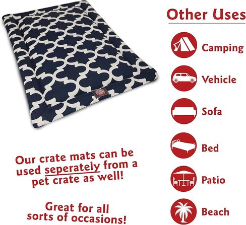 36" Trellis Gray Crate Dog Bed Mat By Majestic Pet Products in Saudi Arabia