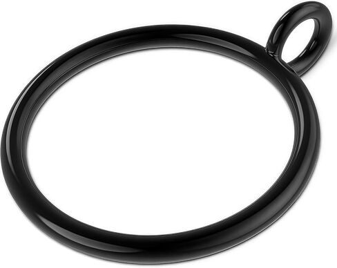 حلقات الستار مع الثقوب - 50 حزمة السنانير السوداء المعدنية للمعادن لستائر طية قرصة ، 2.0 "القطر الداخلي يناسب 1.5" قضيب ، ستارة شديدة الستائر معلقة in Kuwait