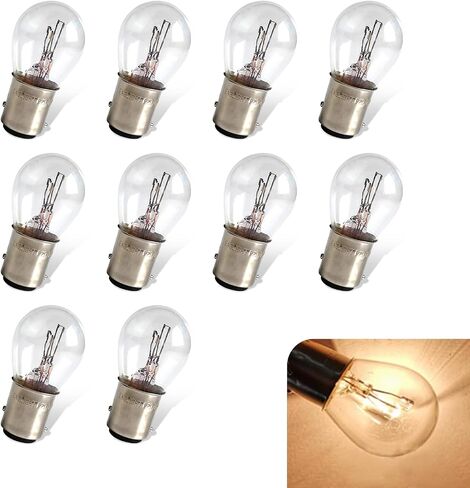 10 PCS 1157 لمبة ، BAY15D P21/5W S25 قابس أعلى ومنخفضة القدم والتشغيل ضوء الفرامل الهالوجين ، 1016 1034 الإسكان المقاوم للماء استبدال ضوء السطوع ارتفاع ، للسيارات (بيضاء) in Saudi Arabia