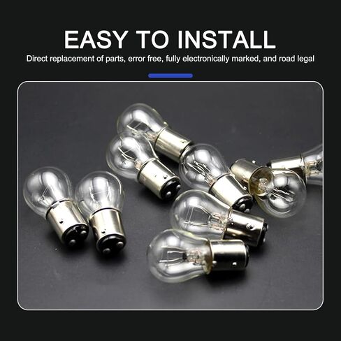 10 PCS 1157 لمبة ، BAY15D P21/5W S25 قابس أعلى ومنخفضة القدم والتشغيل ضوء الفرامل الهالوجين ، 1016 1034 الإسكان المقاوم للماء استبدال ضوء السطوع ارتفاع ، للسيارات (بيضاء) in Saudi Arabia