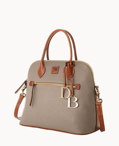 أكياس Dooney & Bourke Satchel للنساء ، حقيبة يد مقببة من جلد الحبوب مع حزام حقيبة Crossbody اختياري in Kuwait