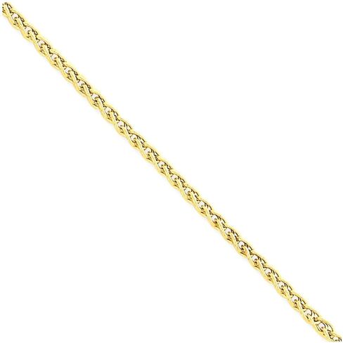 IceCarats 14K Solid Yellow Gold 2mm Spiga Wheat Link Chain Anklet Summer Beach Foot Ankle Bracelet 10 inch in Saudi Arabia