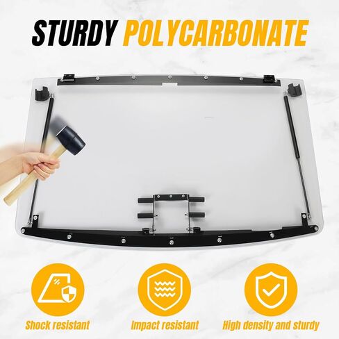 Kuafu 3-in-1 Flip Windshield متوافق مع 2013+ Polaris Ranger XP 900 1000 Crew Diesel Gas Spring-Clear in Saudi Arabia