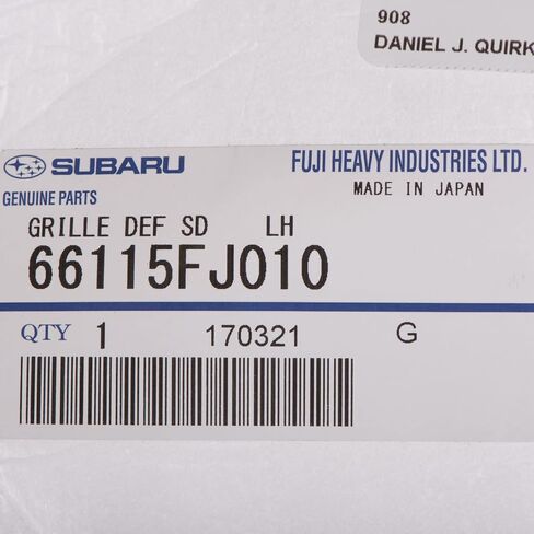 سوبارو 2012-2021 اليسار داش العليا الجوي تنفيس جوي Impreza WRX STI Crosstrek Forester Issprza 66115FJ010 OEM in Saudi Arabia