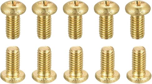 M3x25mm(DXL) Brass Phillips Machine Screws - 60Pack - Good for Machinery Industry - Pan Head Fastening Screw - Brass Tone in Saudi Arabia