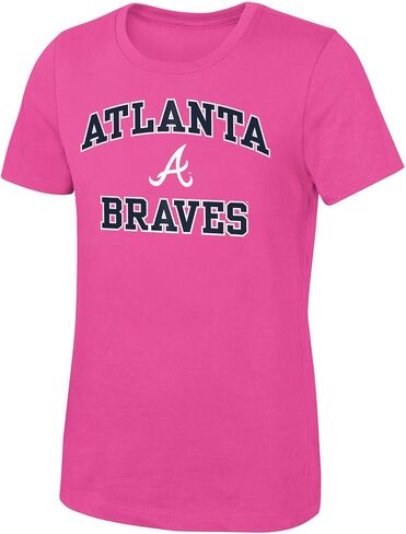 تي شيرت MLB Girls 7-16 Team Classic Heart & Soul Pink Graphic Team in Saudi Arabia