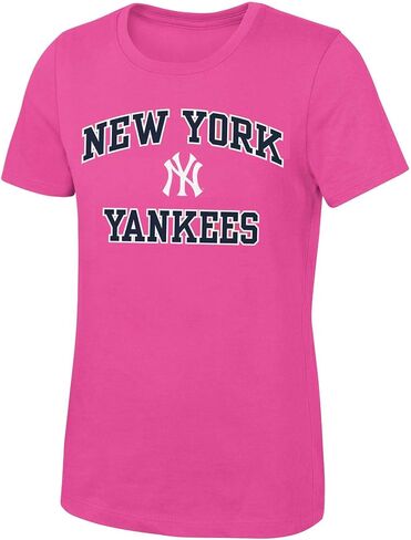 تي شيرت MLB Girls 7-16 Team Classic Heart & Soul Pink Graphic Team in Saudi Arabia