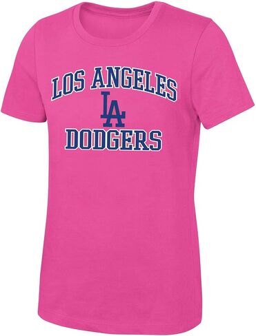تي شيرت MLB Girls 7-16 Team Classic Heart & Soul Pink Graphic Team in Saudi Arabia