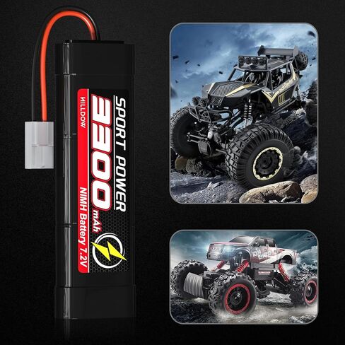 Hilldow 7.2V NiMH RC بطارية 6S 65C 3600mAh RC بطاريات قابلة للشحن مع قابس تاميا لنماذج RC طائرة هليكوبتر UAV التحكم عن بعد كوادكوبتر بدون طيار FPV (2 حزم) in Kuwait