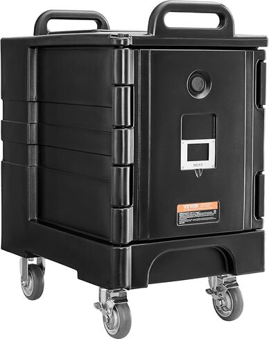 VEVOR Insulated Food Pan Carrier, 82 Qt Hot Box for Catering, LLDPE Food Box Carrier with Double Buckles, Front Loading Food Warmer with Handles, Stackable End Loader for Restaurant, Canteen, etc. Bla in Saudi Arabia
