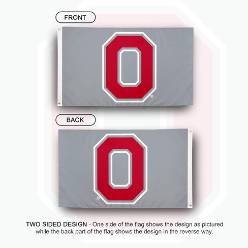 Desert Cactus Ohio State University Flag Buckeyes OSU Flag Banners 100% Polyester Indoor Outdoor 3x5 feet Flags (Style 3) in Saudi Arabia