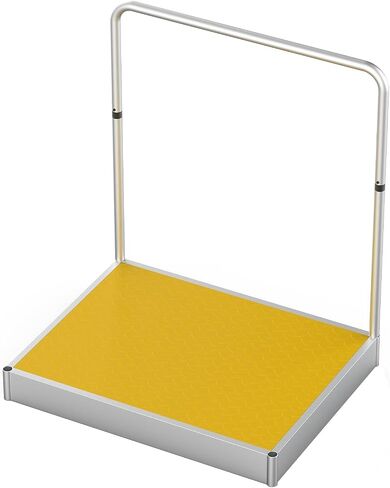 Boat Boarding Platform with Handrail, Foldable Dock Boarding Platform with Handle(500LBs Capacity,Silver) in Saudi Arabia
