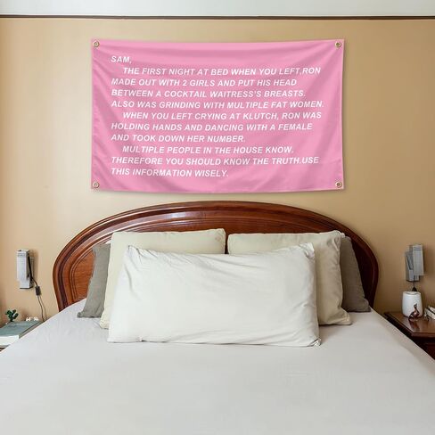 Funny Jersey Shore Letter Tapestry 3 × 5 أقدام نسيج داخلي وخارجي مع الحكماء النحاسيين الفتيان والبنات ، مهاجع جامعية ، غرف نوم ، غرف معيشة ، شرفات ، زينة للحفلات in Saudi Arabia