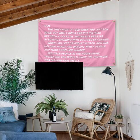 Funny Jersey Shore Letter Tapestry 3 × 5 أقدام نسيج داخلي وخارجي مع الحكماء النحاسيين الفتيان والبنات ، مهاجع جامعية ، غرف نوم ، غرف معيشة ، شرفات ، زينة للحفلات in Saudi Arabia