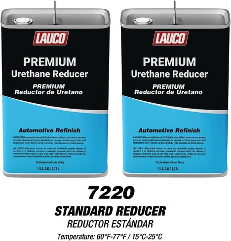 LAUCO Extra Slow Urethane Grade Reducer (7250), 1 Gallon, > 95°F - for Automotive Paint and Industrial Paint Use - High Performance Automotive Grade (Extra Slow - One Gallon) in Saudi Arabia