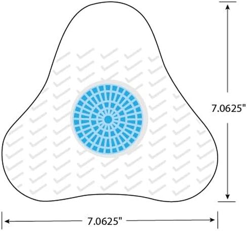 AirWorks AWSP007 Premier Urinal Screen with Block, Mango, Light Orange, 5" Height x 4" Length (Pack of 12) in Saudi Arabia