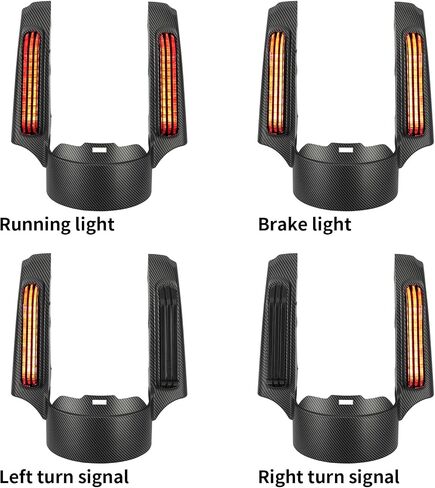TCMT LED BRAKE RUNCH RUND LIGHTS LIGHT FENDER FANDER FITS for Harley Touring Road Road Road Glide Glide Electra Glide Ultra Limited 2014-2023 in Kuwait