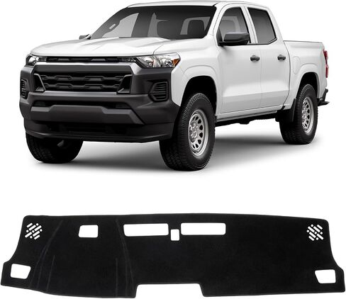 KUST Car Dash Cover for Chevy Chevrolet Colorado 2023-2025 2026 Non-Slip Polyester Center Console Dashboard Cover Interior Accessories for Colorado Custom Fit Dash Mat Sunshade No Glare Black in Saudi Arabia