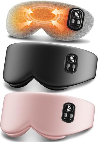 Heated Eye Mask - Cordless Eye Mask for Dry Eyes, FSA HSA Eligible, Eye Relief, Improved Sleep, Timed Shutdown, 4 Temperature, Washable Eye Heating Pad for Travel and with Replaceable Shell in Saudi Arabia