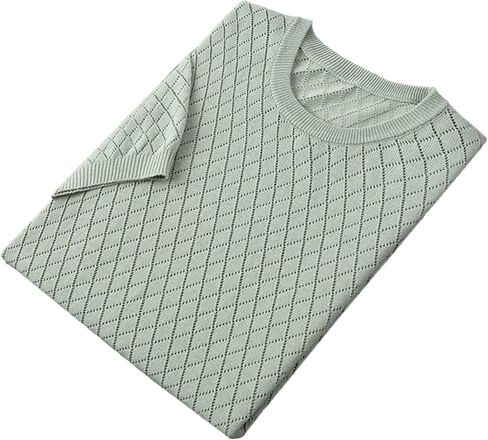 رجال O-العنق قصر الأكمام سترة pullover جوفاء خارج التنفس مريحة مريحة in Saudi Arabia