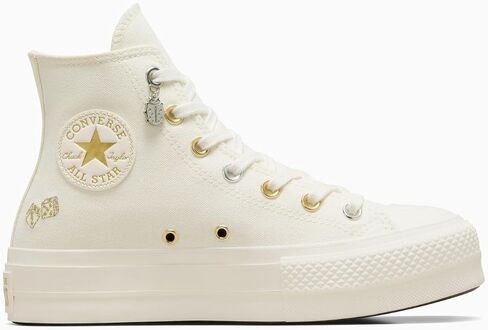 حذاء رياضي Chuck Taylor GemHigh Lift للنساء من Converse، Gemwhite، 7 in Saudi Arabia