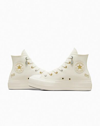 حذاء رياضي Chuck Taylor GemHigh Lift للنساء من Converse، Gemwhite، 7 in Saudi Arabia