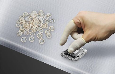 antistatic ، esd إصبع السرير ، خالي من المسحوق ، مطاط مطاط طبيعي ، مدلفن ، سطح عادي ، عاج ، xl in Kuwait