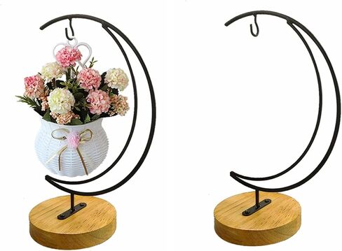 YY YEARCHY DISLEANT DISLEANT STAND IRON POTHOOK Stand for Globe Air Plant Terrarium و Witch Ball و Christmas Writy و Home Wedding Decoration (11*4.63 ، in Saudi Arabia