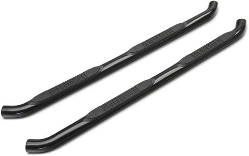 Redrock 4x4 3-Inch Round Curved Side Step Bars; Textured Black Compatible with 18-22 Jeep Wrangler JL 4-Door in Saudi Arabia