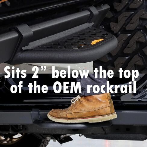 IAG V2 EZ-Step for Ford Bronco 2021+ w/rockrails (4 Door, White Logo Plate, 2 Pair) (Does not fit Raptor or Sport) in Saudi Arabia