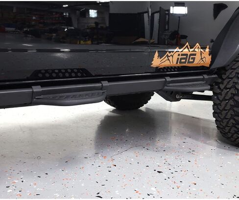 IAG V2 EZ-Step for Ford Bronco 2021+ w/rockrails (4 Door, White Logo Plate, 2 Pair) (Does not fit Raptor or Sport) in Saudi Arabia