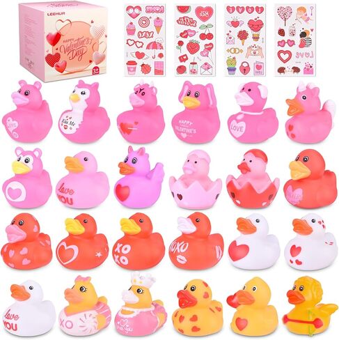 24 Packs Christmas Ducks Rubber Ducks in Bulk, Assorted Xmas Jeep Ducks for Ducking, Small Rubber Duckies for Kids Christmas Stockings Stuffers Goodie Bags Stuffers Kids Baby Shower Pool Toys in Saudi Arabia
