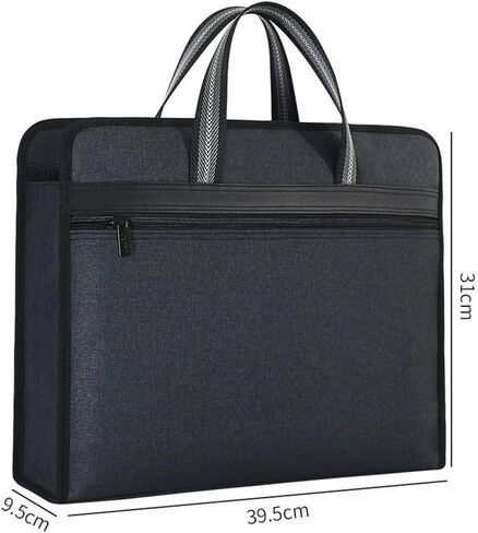 Business A4 Bag Handbag Zip Canvas Pack Pack Multi Layer Shiched Men Bag in Kuwait