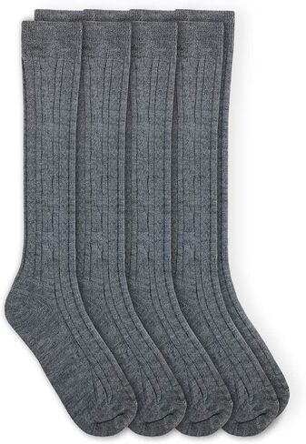 Jefferies Socks Girls School Uniform Cable Knet Knee High Socks 4 Pair Pack in Saudi Arabia