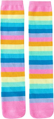 DXTON Girls Rainbow Knee High Socks: Kids Crazy Cotton Long Socks 3-12 years, Novelty Dancing Fun Gift in Saudi Arabia