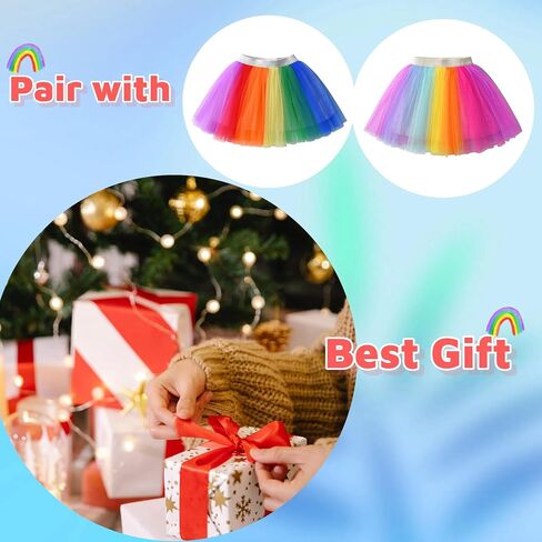 DXTON Girls Rainbow Knee High Socks: Kids Crazy Cotton Long Socks 3-12 years, Novelty Dancing Fun Gift in Saudi Arabia