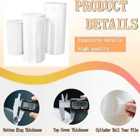 cylinder stands for party for Wedding & Birthday Decor – cylinder pedestal stand,display pedestal stands, Elegant Event Display Stand, Versatile Decorative Pillar (3piece) in Saudi Arabia