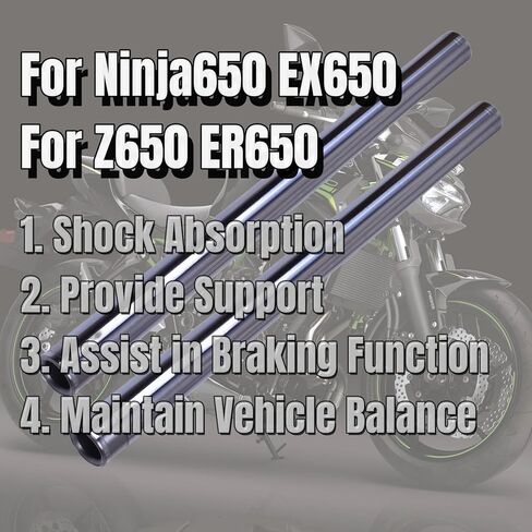 2pcs الأمامية الشوكة الداخلية أنابيب داخلية متوافقة مع Kawasaki Ninja650 EX650 Z650 R650 (2017-2022) استبدال 44013-0316 in Saudi Arabia