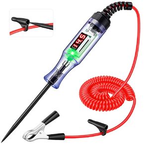 Automotive Test Light with 3-48V LED Digital Readout, Automotive Circuit Tester with Voltmeter and Polarity Indicator Light, Electrical Voltage Test Pen with Stainless Probe for Fuse Car/Vehicles in Kuwait