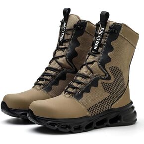 Steel Toe Boots For Men Indestructible Work Shoes Puncture Proof Lightweight Comfortable Industrial Slip On Safety Shoes All Seasons in Saudi Arabia