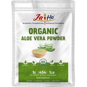 Jai Ho معتمد من مسحوق Aloe Vera Organic Ada-1 رطل-خالية من الغلوتين ، نباتي ، غير محدد من ذلك ، قفل القفل القابل لإعادة الاستخدام in Kuwait