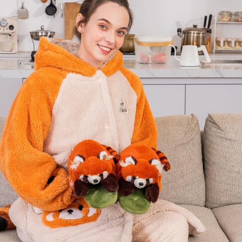 Funny Animal Slippers for Women, Cartoon Cute Fluffy Animal Slippers Cotton Soft Memory Foam Indoor Slippers,Birthday Gifts for Women in Saudi Arabia