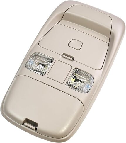 Overhead Console Dome Light Assembly Compatible with Dodge Ram 1500 2500 1999-2001 Front LED Overhead Console Storage Replace 55350657 SN96TL2AA (Beige) in Saudi Arabia