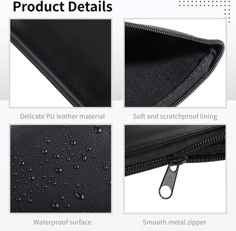 18 Pcs Waterproof Pu Leather Money Bags With Zippers, 11.2×6.3 Deposit Pouches For Bank, Travel, And Daily Use in Saudi Arabia