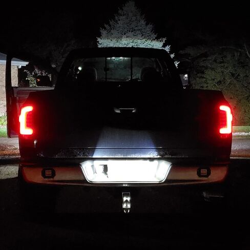 LED License Plate Light Tag Lights Compatible with 2003-2018 RAM 1500 2500 3500 Pickup Truck,Clear Lens,C Style Red LEDs,Rear Tag Lamp Replacement,2 PCS in Saudi Arabia